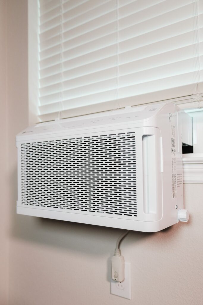 Air-conditioning unit installed inside a building
